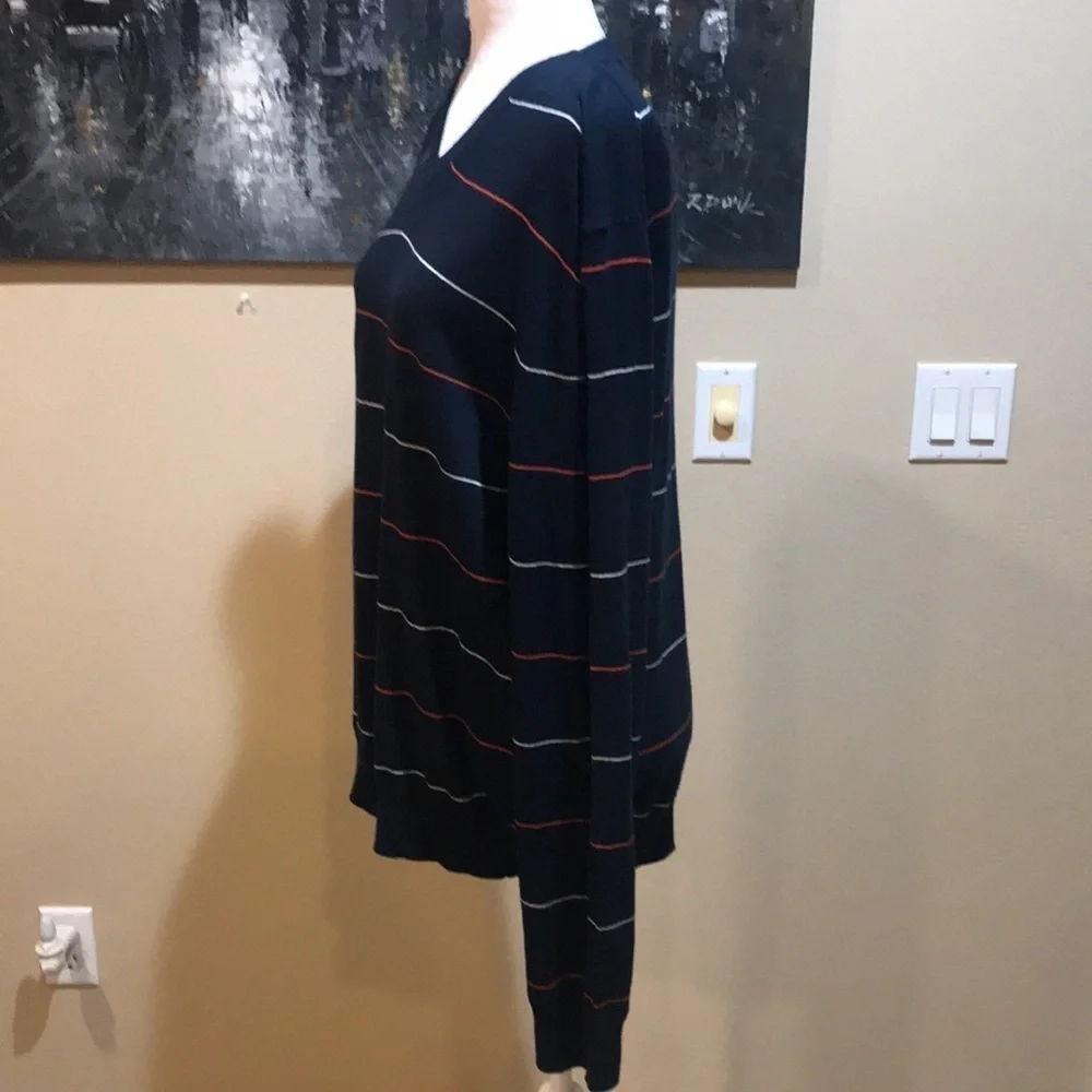 Banana Republic Luxury Blend V-Neck Silk/Cotton/Linen Blend Pullover Sweater-L